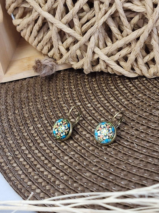 Notre Collection de Bijoux - Boucle d'Oreille Motif Géométrie
