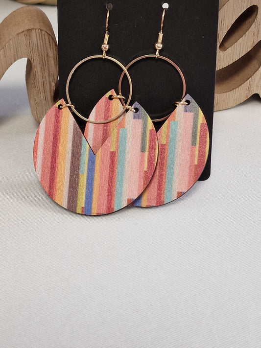 Notre Collection de Bijoux - Boucle d'Oreille Vintage Rouge Orangé