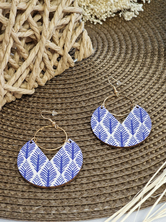 Notre Collection de Bijoux - Boucle Oreille Vintage Bleu