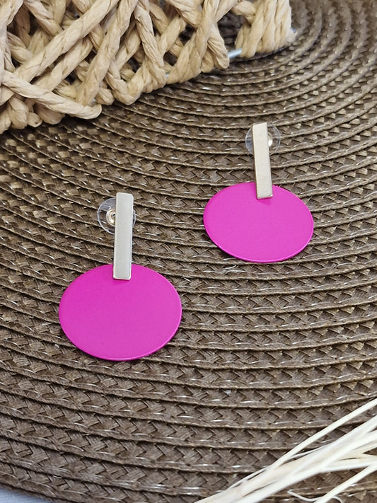 Notre Collection de Bijoux - Boucle d'Oreille doré Ronde Framboise