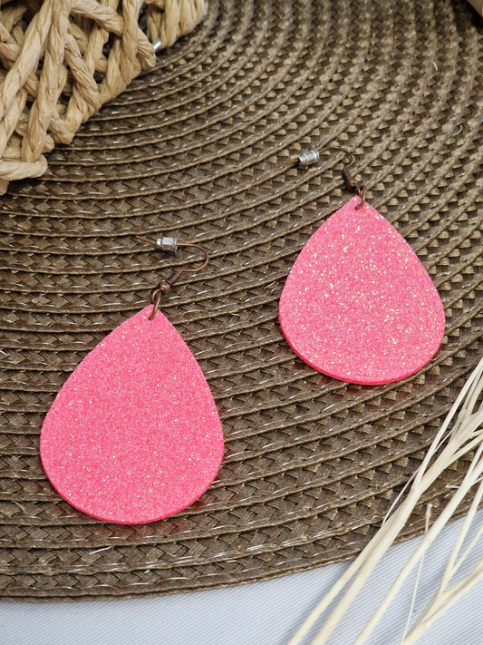 Notre Collection de Bijoux - Boucle d'Oreille Framboise Pailletée
