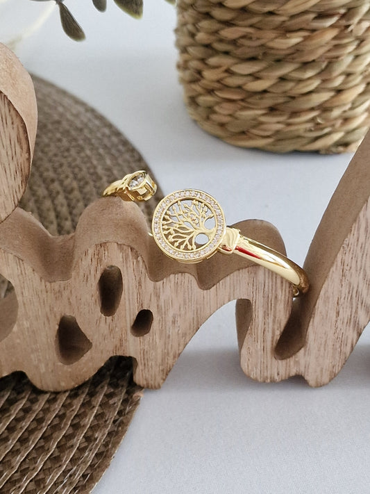 Notre Collection de Bijoux - Bracelet Doré Arbre de Vie