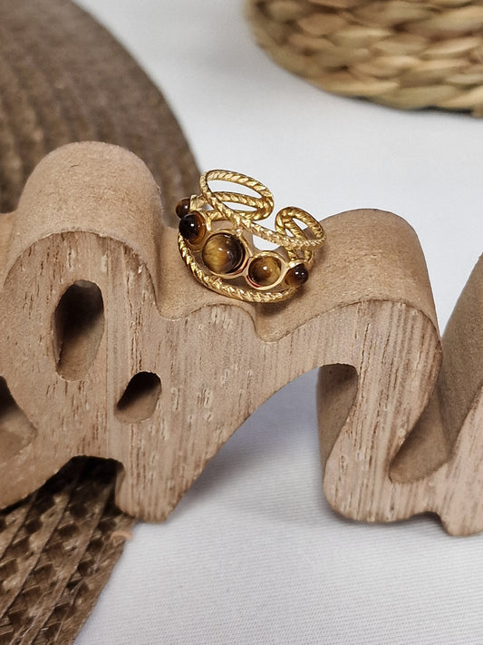 Notre Collection de Bijoux - Bague Dorée Léopard