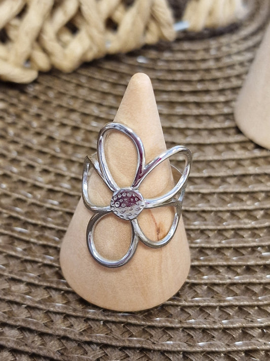Notre Collection de Bijoux - Bague Pâquerette Argenté