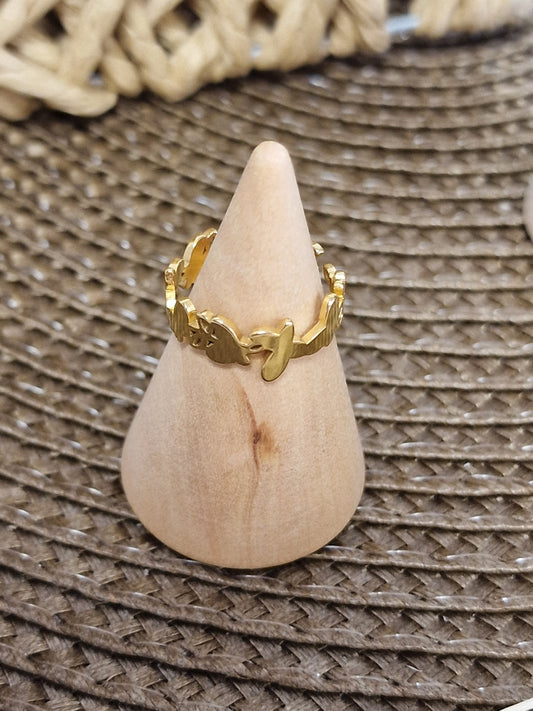 Notre Collection de Bijoux - Bague Ado Papillon Doré
