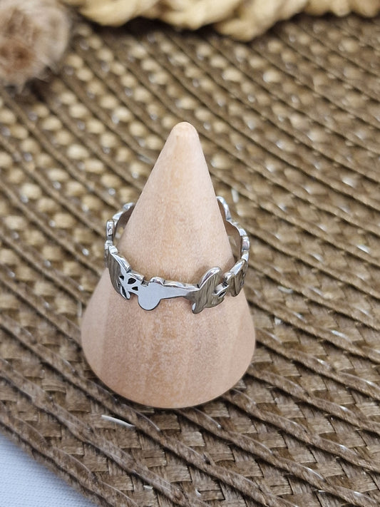 Notre Collection de Bijoux - Bague Ado Papillon Argenté