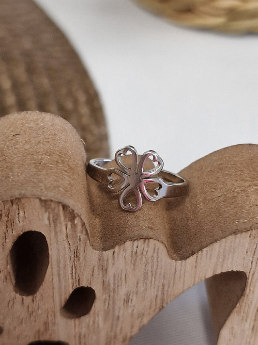 Notre Collection de Bijoux - Bague Ado Fleur Argenté