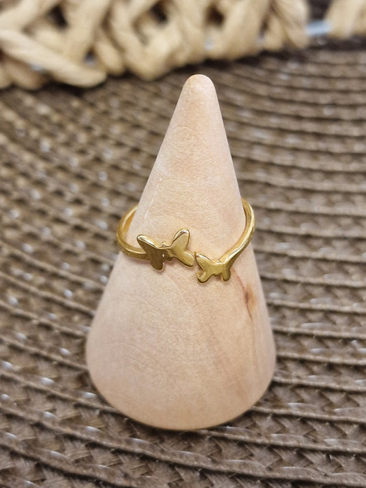 Notre Collection de Bijoux - Bague Ado Papillon Doré