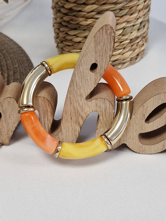 Notre Collection de Bijoux - Bracelet Jonc Jaune Orangé