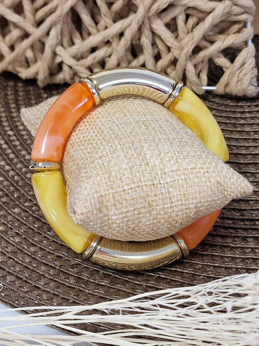 Notre Collection de Bijoux - Bracelet Jonc Jaune Orangé