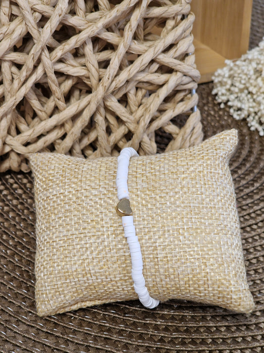 Notre Collection de Bijoux - Bracelet Ado Bohème Blanc