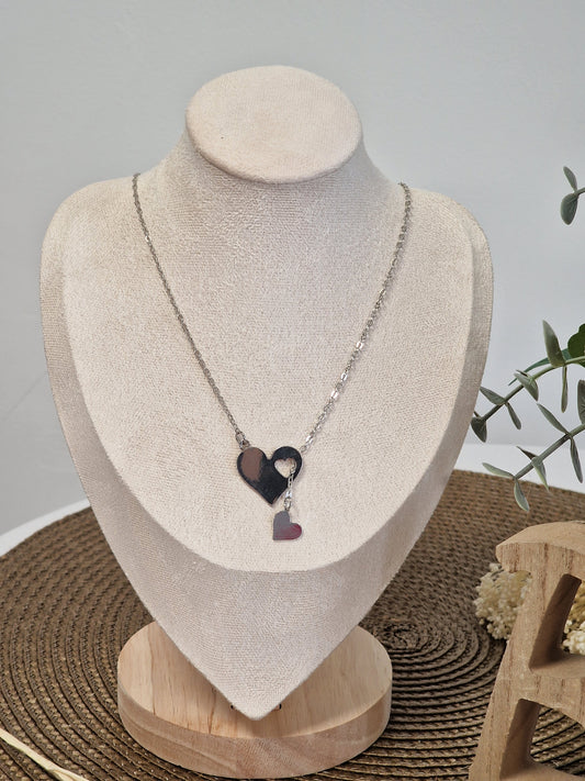 Notre Collections de Bijoux - Pendentif Cœur Argenté