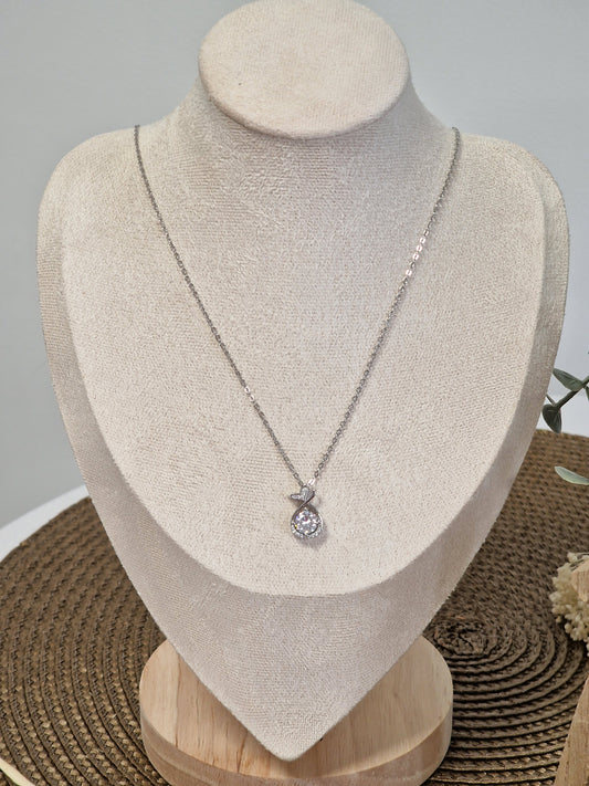 Notre Collection de Bijoux - Pendentif perle argenté
