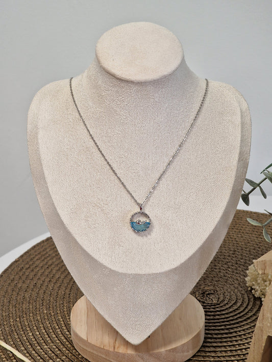 Notre Collection de Bijoux - Pendentif Dauphin Bleu