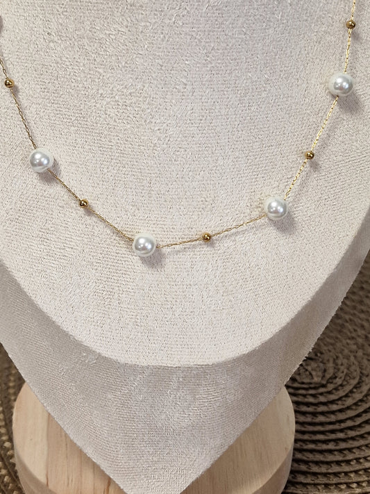 Notre Collection de Bijoux - Pendentif Perle Blanche Nacre