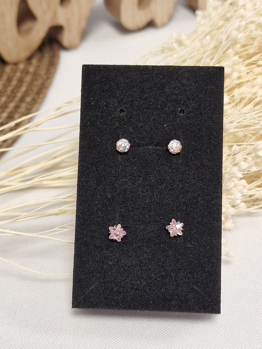 Notre Collection de Bijoux - Lots Boucles d'Oreille Enfant Ronde et étoile