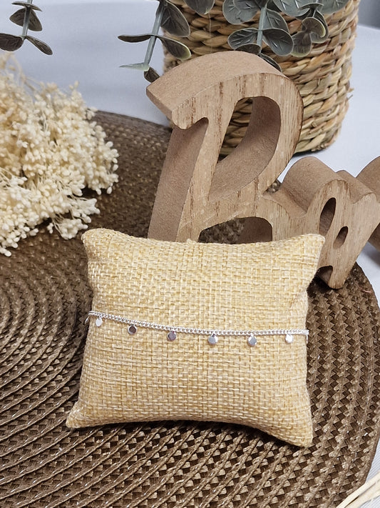 Notre Collection de Bijoux - Bracelet de Cheville Argenté Petit Rond