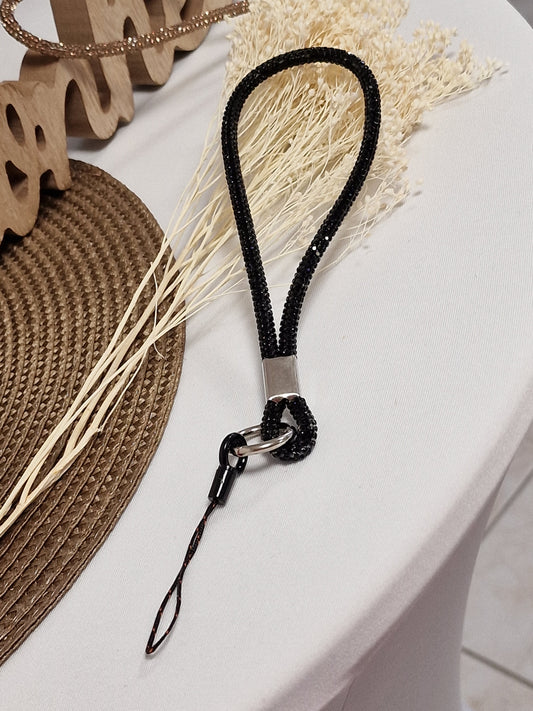 Dragonne Strass Noir