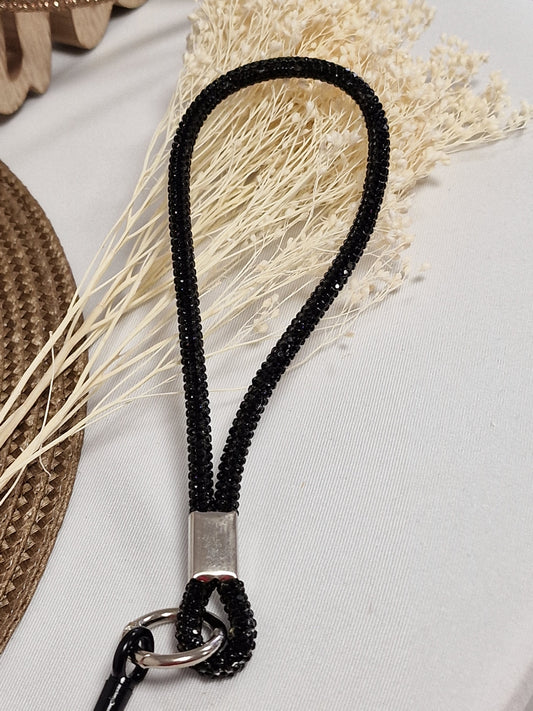 Dragonne Strass Noir