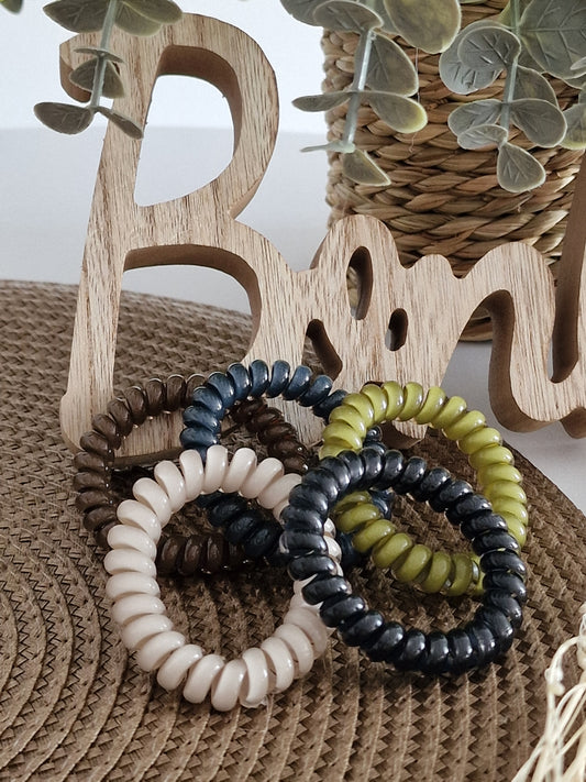 Les Accessoires à Cheveux - Lots de 5 Elastiques Spirales