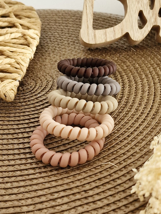 Les Accessoires à Cheveux - Lots de 5 Elastiques Spirales