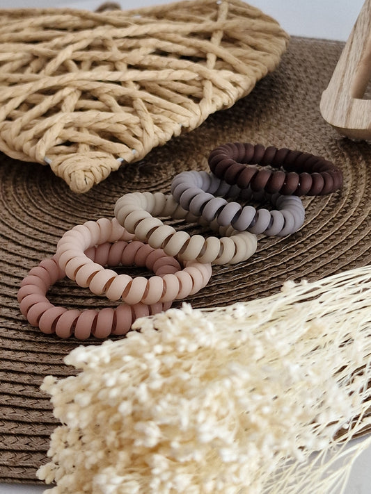 Les Accessoires à Cheveux - Lots de 5 Elastiques Spirales