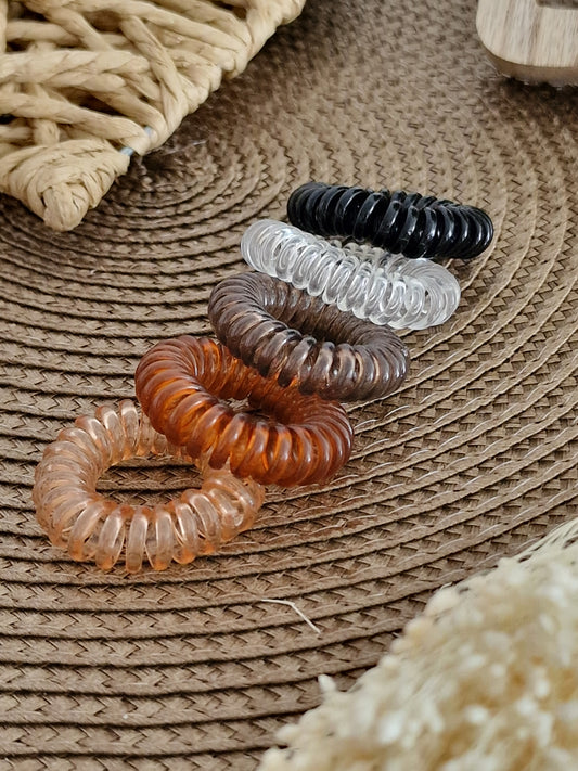 Les Accessoires à Cheveux - Lots de 5 Elastiques Spirales