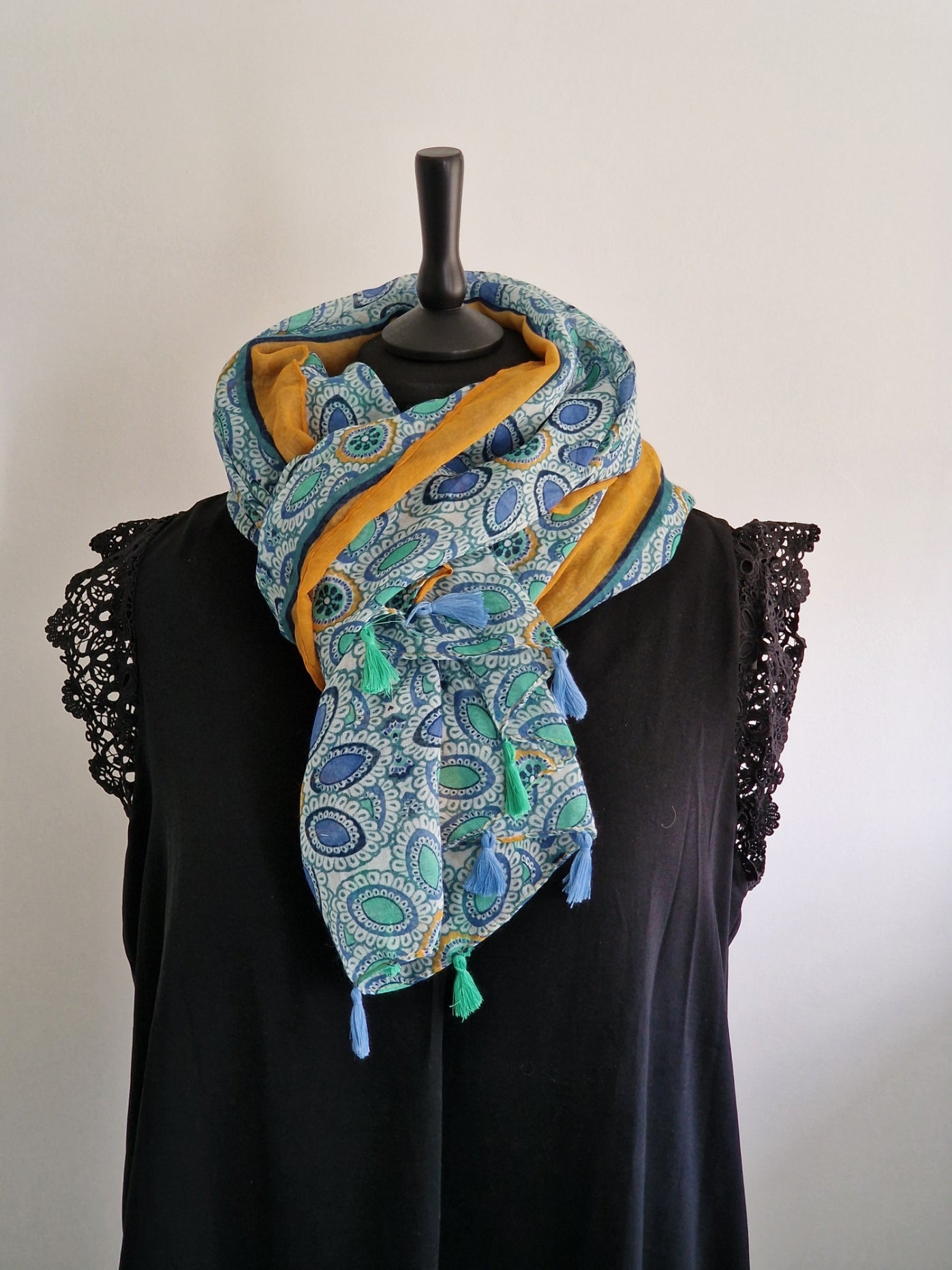 Foulard Femme Printanier Turquoise