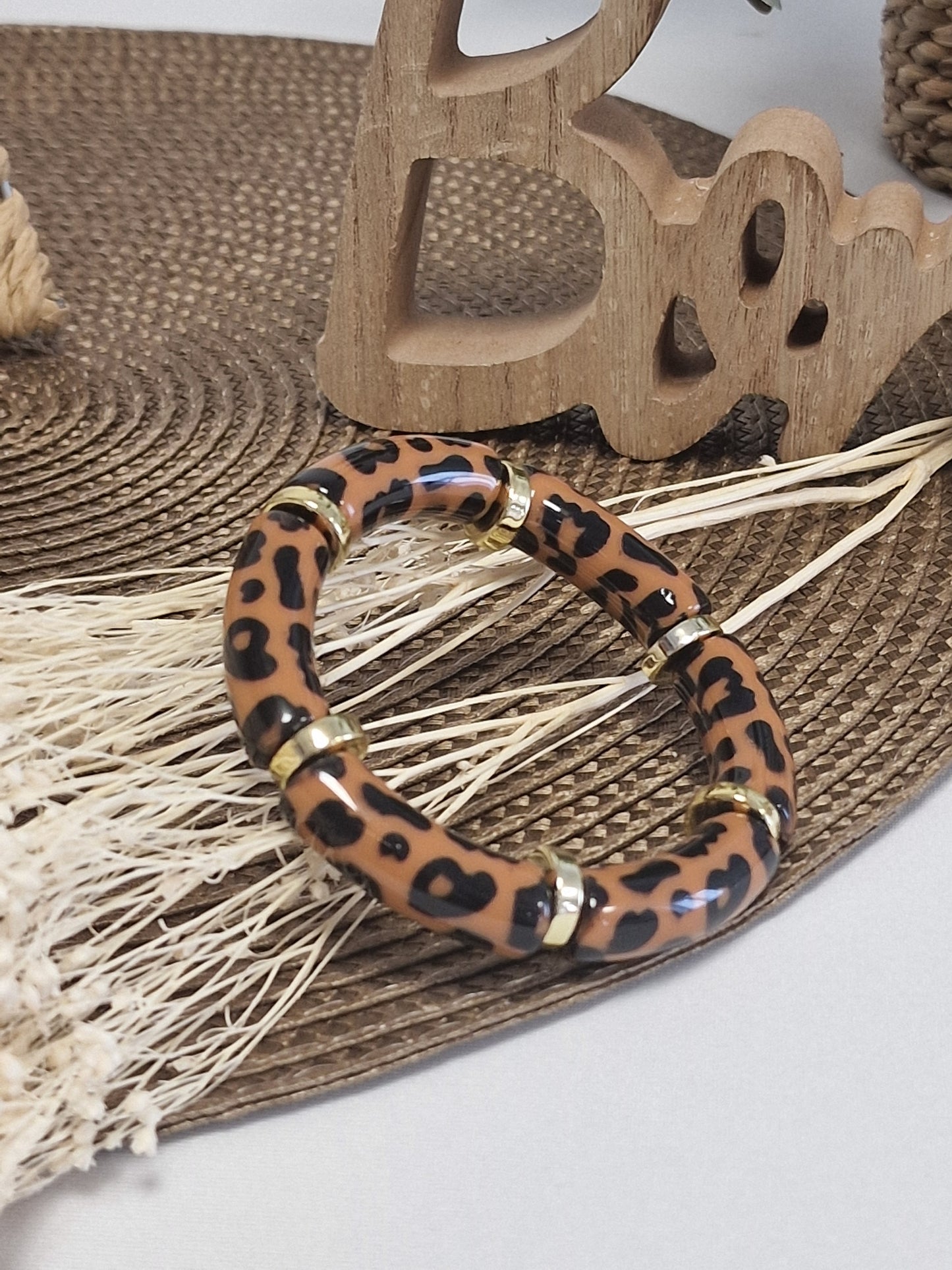 Notre Collection de Bijoux - Bracelet Jonc Léopard