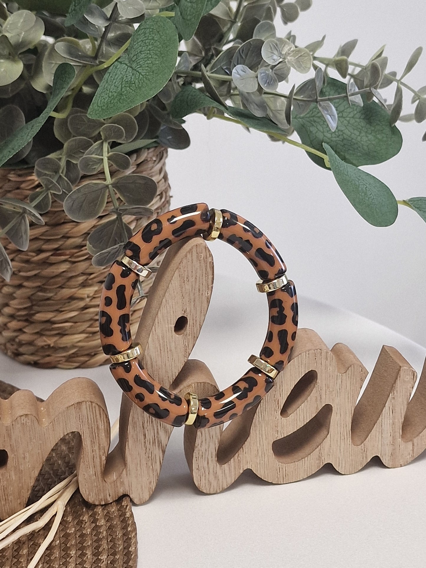 Notre Collection de Bijoux - Bracelet Jonc Léopard