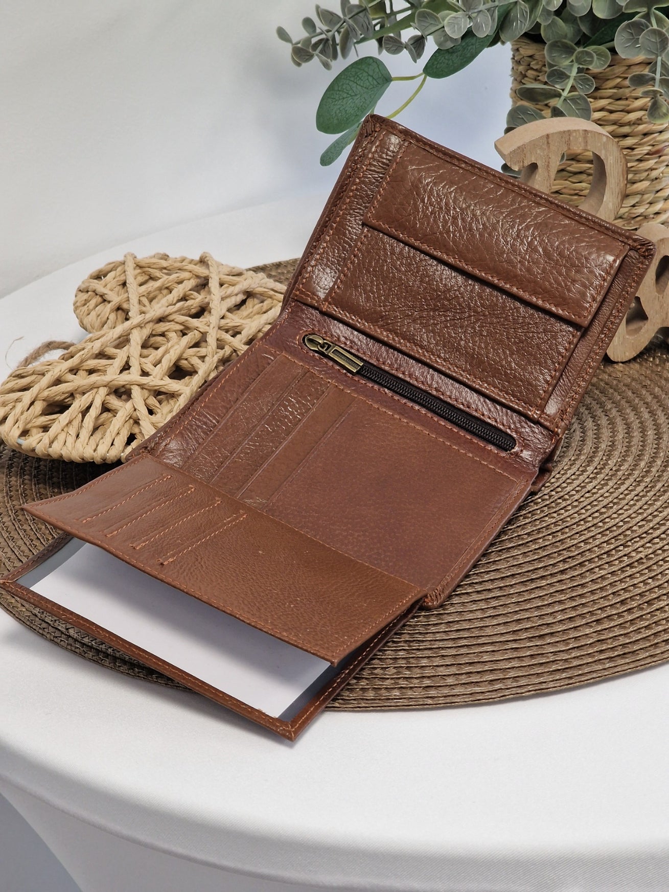 Men's Coffee Leather Wallet 