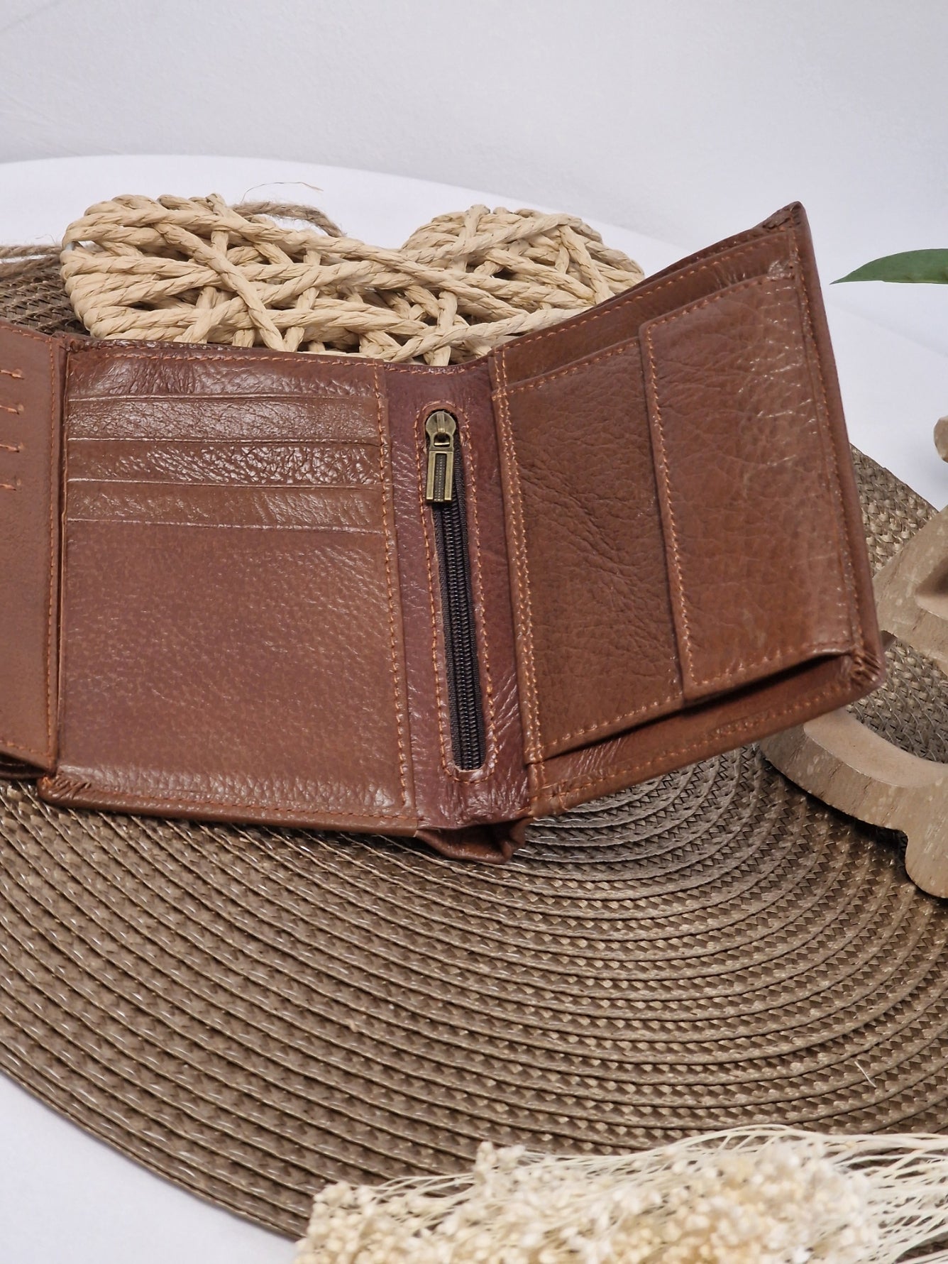 Men's Coffee Leather Wallet 