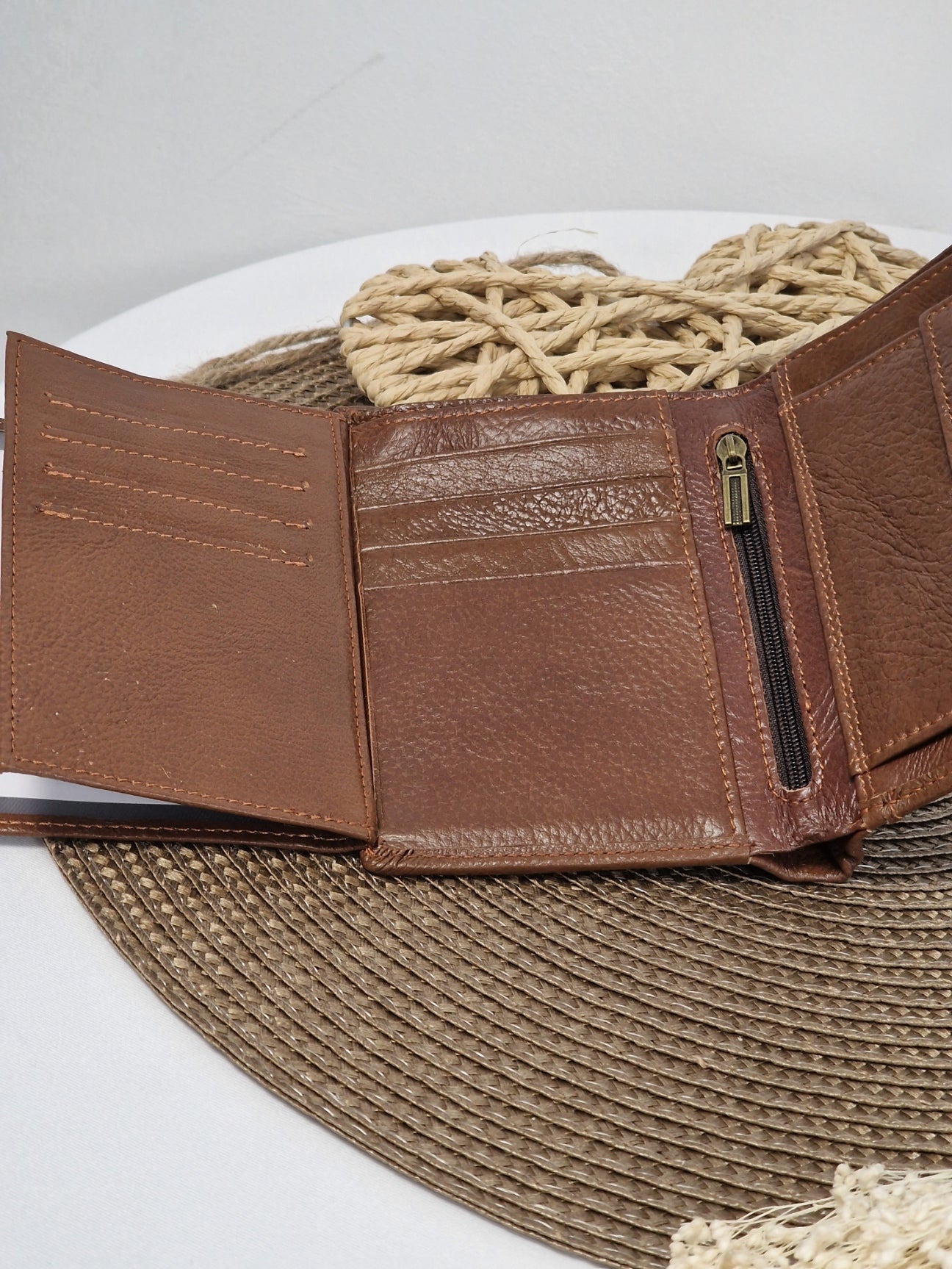 Men's Coffee Leather Wallet 