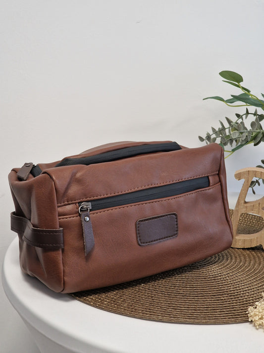 Trousse de Toilette Homme Marron