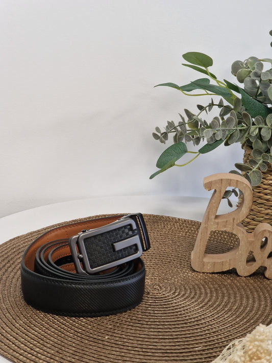 Ceinture en Cuir Vachette Noir