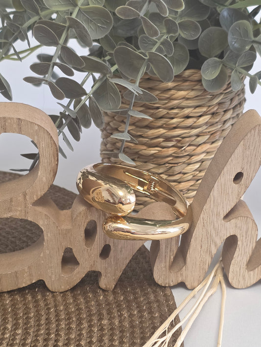 Notre Collection de Bijoux - Bracelet Manchette Doré