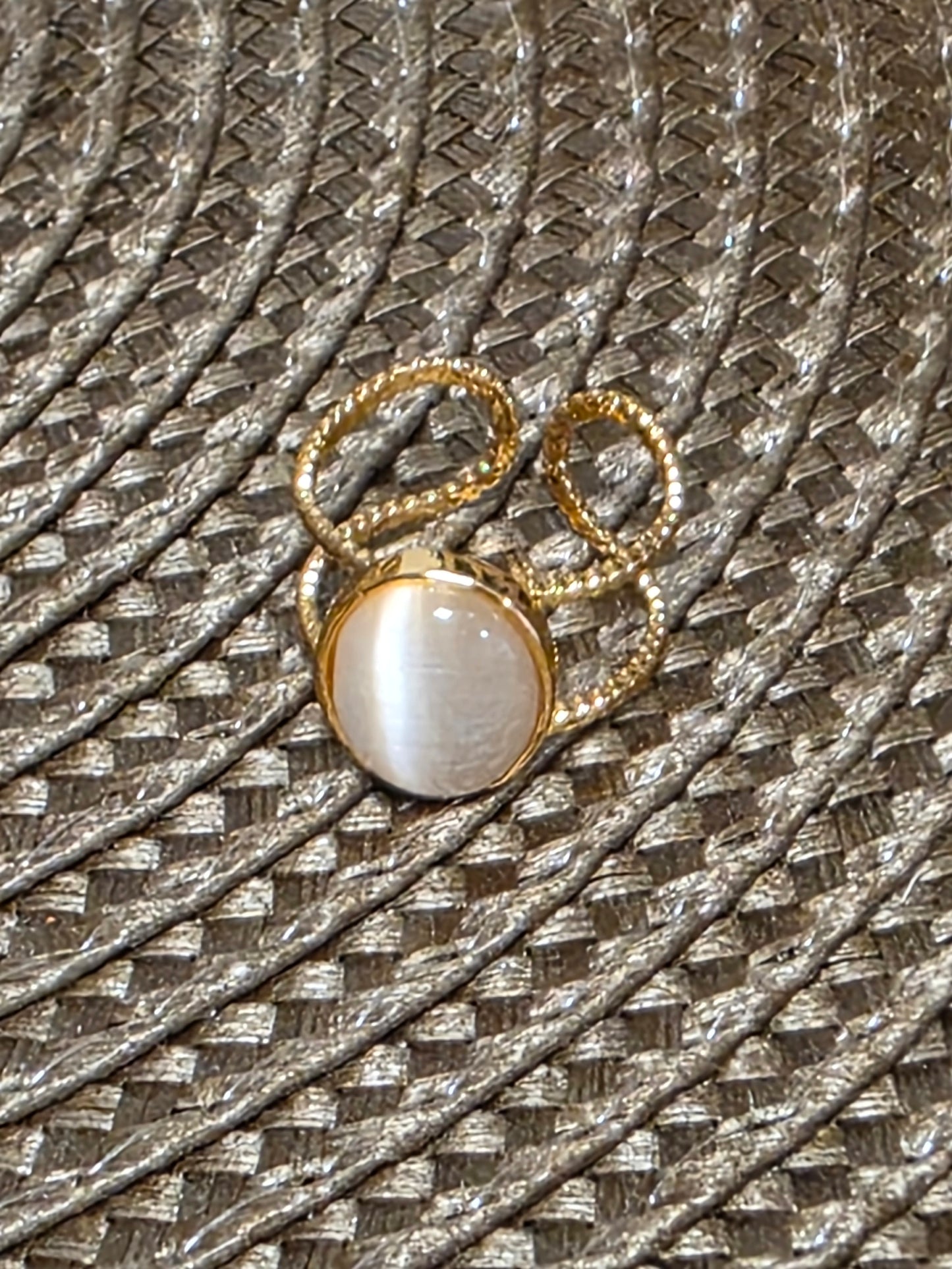 Notre Collection de Bijoux - Bague Doré Perle Beige Nacré
