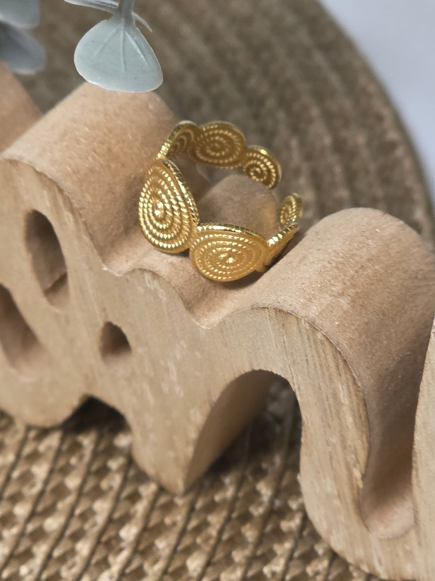 Notre Collection de Bijoux - Bague Grec Doré