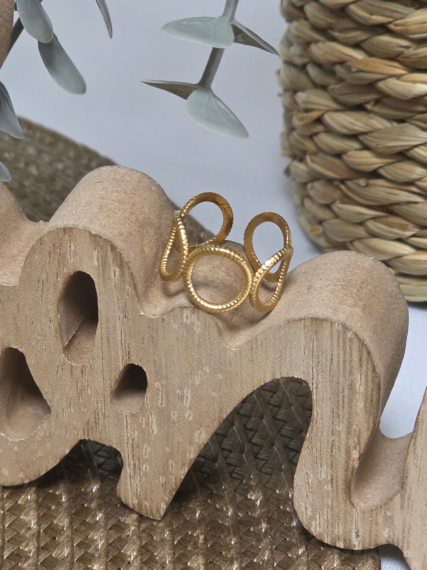 Notre Collection de Bijoux - Bague Grec Ronde Doré