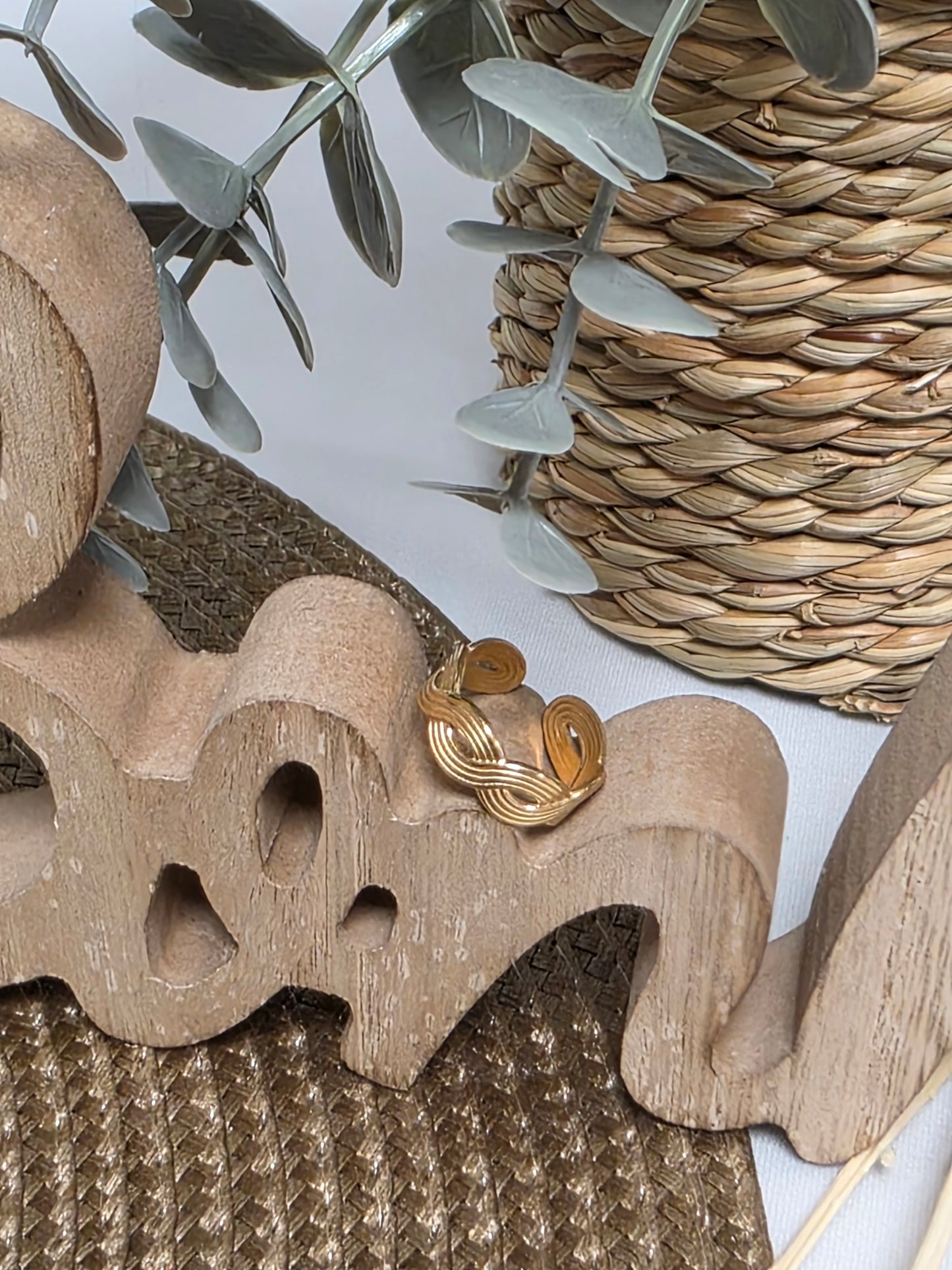 Notre Collection de Bijoux - Bague Torsadé Doré