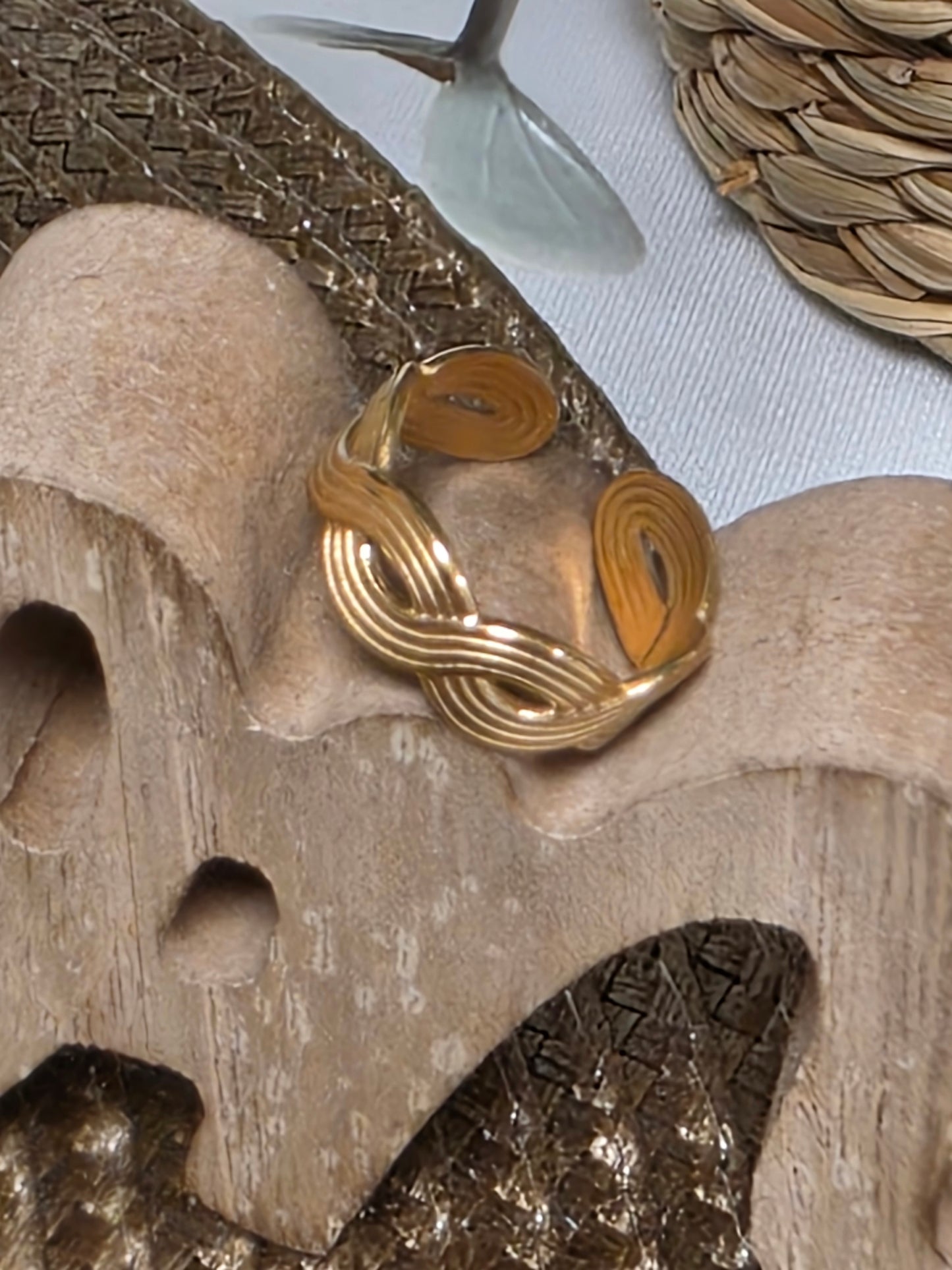 Notre Collection de Bijoux - Bague Torsadé Doré