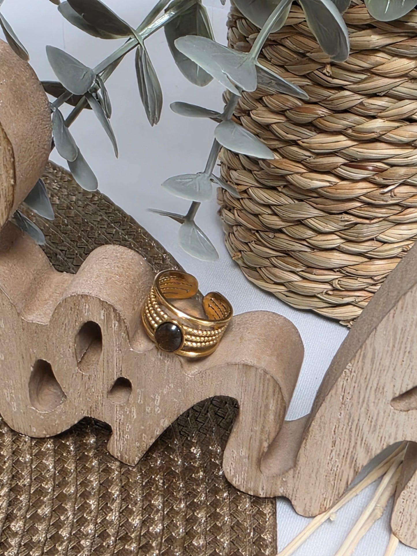 Notre Collection de Bijoux - Bague Grec Doré