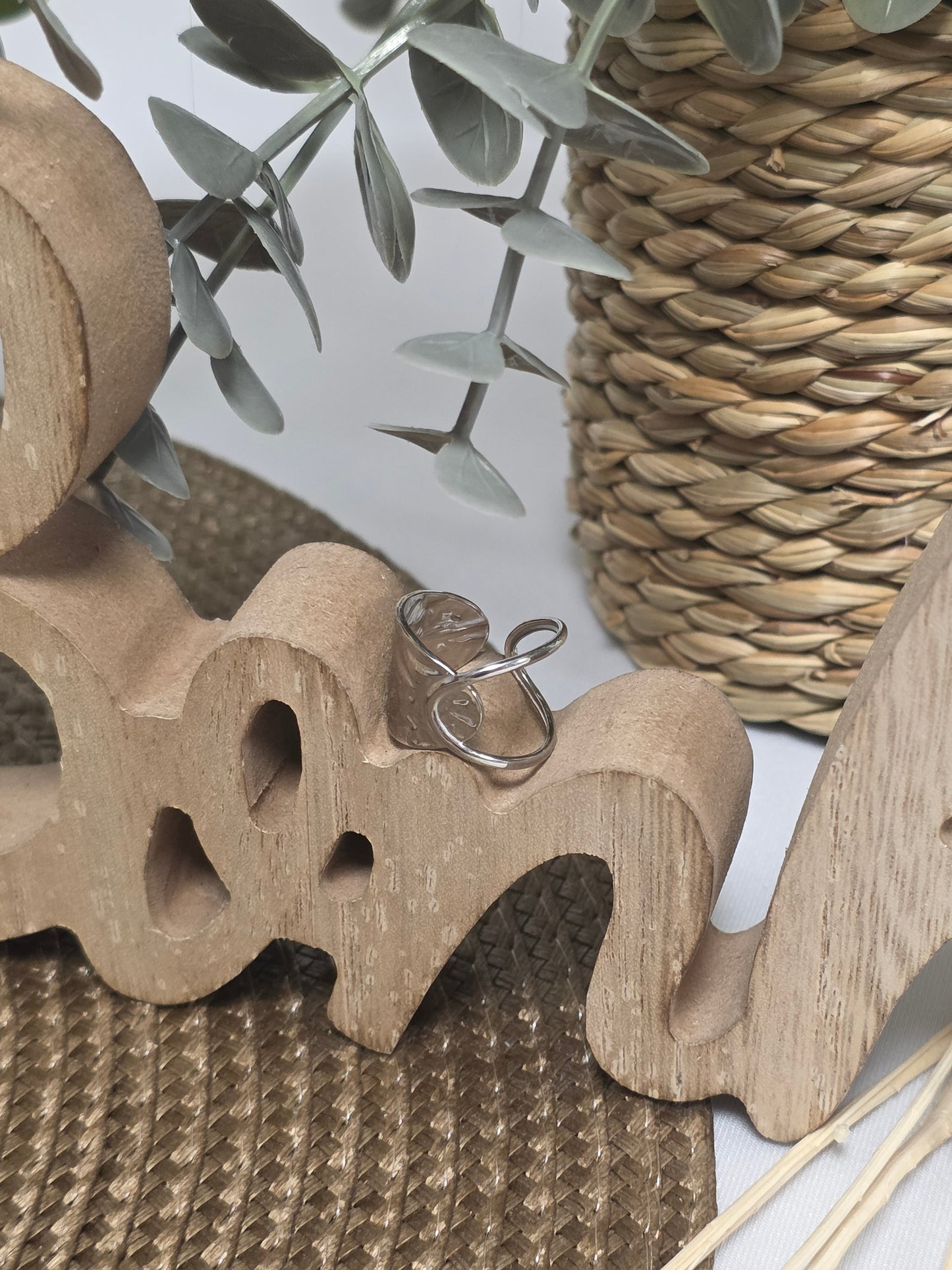 Notre Collection de Bijoux - Bague Feuille Ondulée Argenté