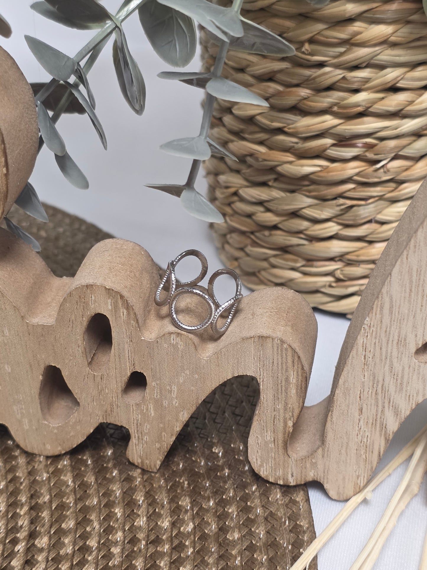 Notre Collection de Bijoux - Bague Grec Ronde Argenté