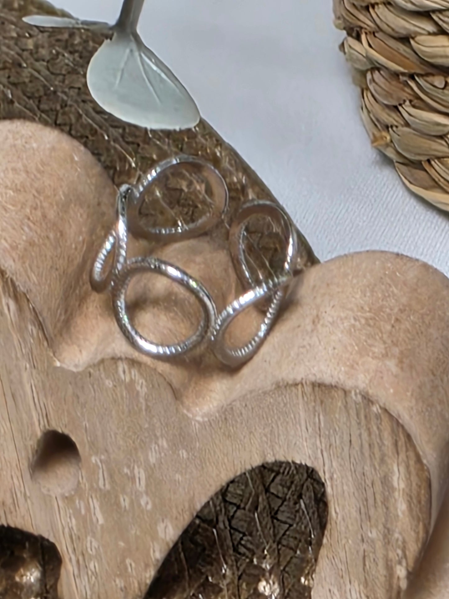 Notre Collection de Bijoux - Bague Grec Ronde Argenté