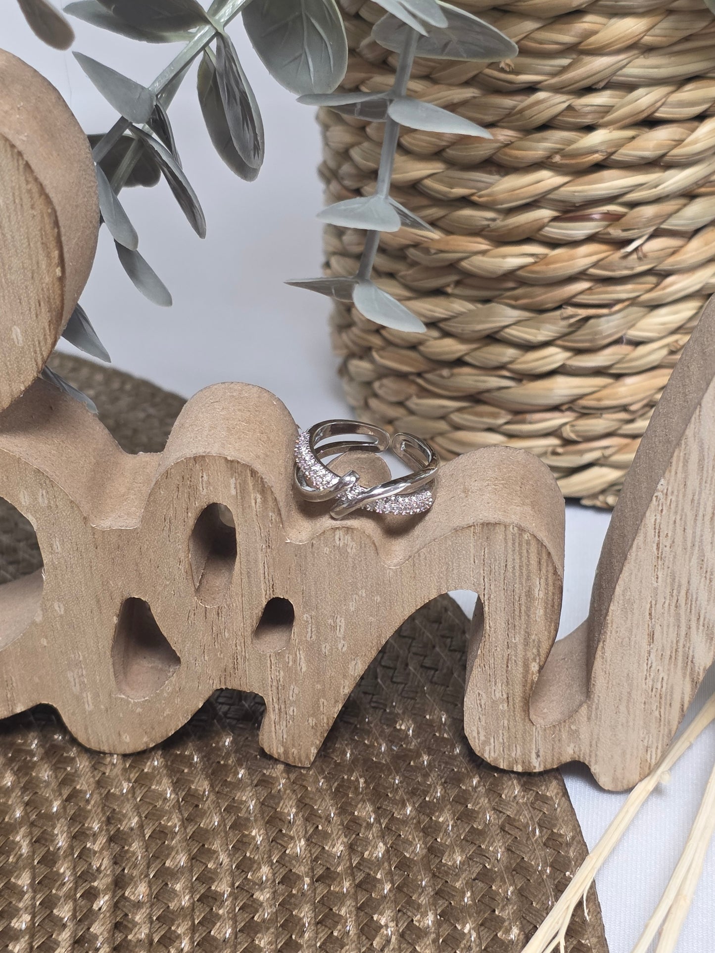 Notre Collection de Bijoux - Bague Géométrique Argenté