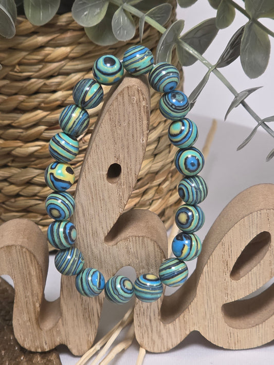 Our Jewelry Collection - Blue Malachite Men's Bracelet
