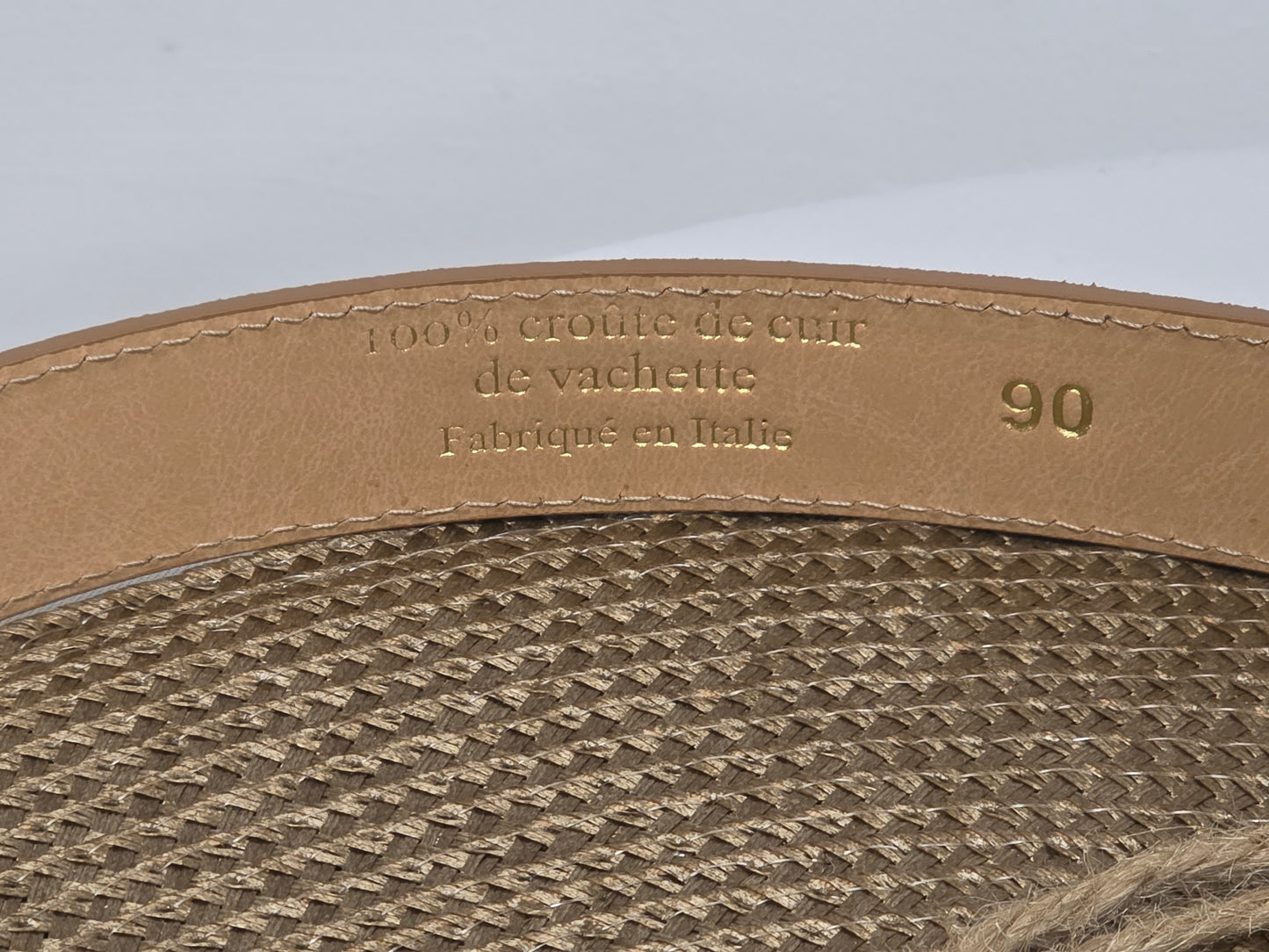 Ceinture Croûte de Cuir Camel