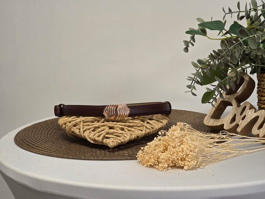 Ceinture Croûte de Cuir Marron