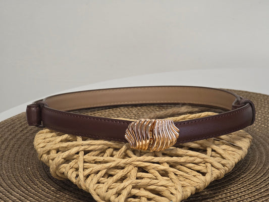 Ceinture Croûte de Cuir Marron